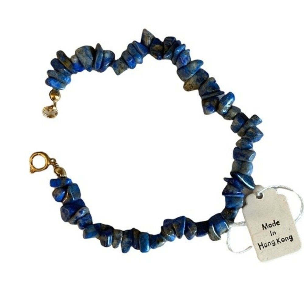 Lapis Lazuli Chip Bracelet with Clasp